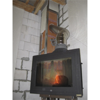 керамические дымоходы effe2 domus для камина с чугунной топкой мощность 14 кВт
