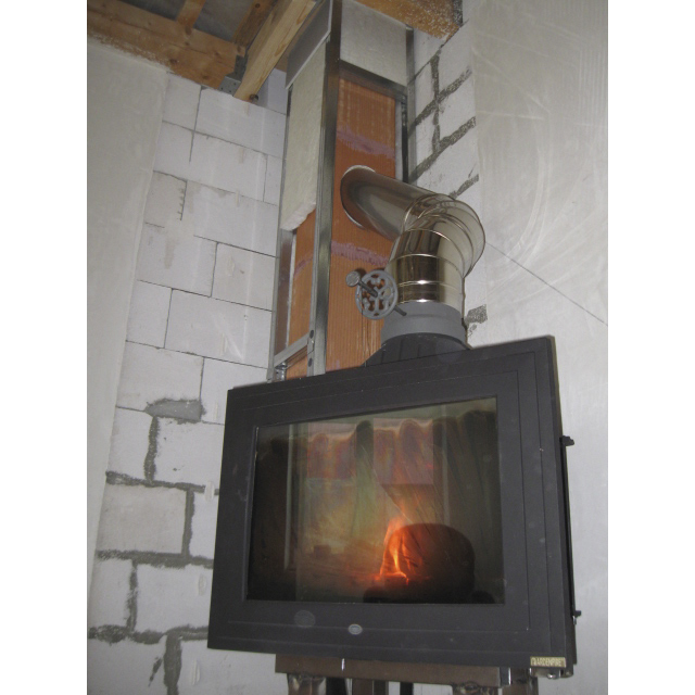 керамические дымоходы effe2 domus для камина с чугунной топкой 14 кВт