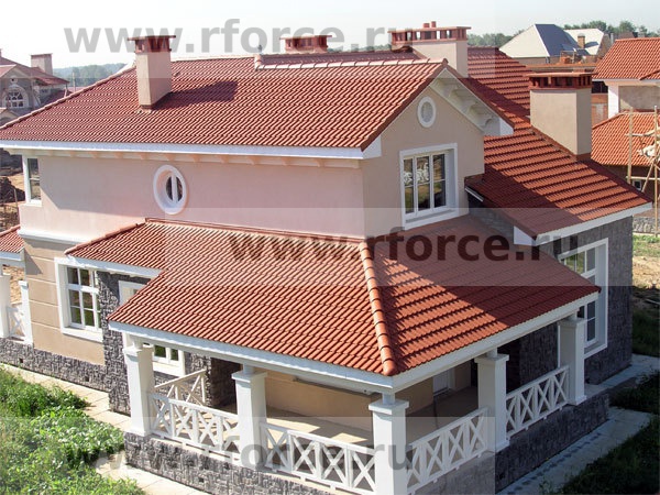 Цементно-песчаная черепица BRAAS Франкфурсткая красный