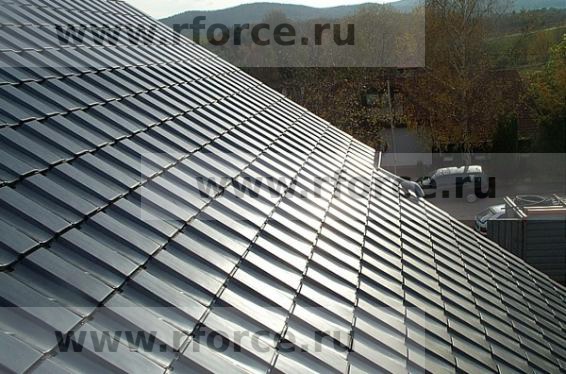 Керамическая черепица Erlus KARAT "высокий" ангоб titansilver