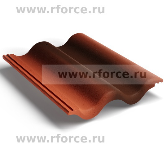 Цементно-песчаная черепица KRIASTAK CLASSIC Антик кирпично-красный