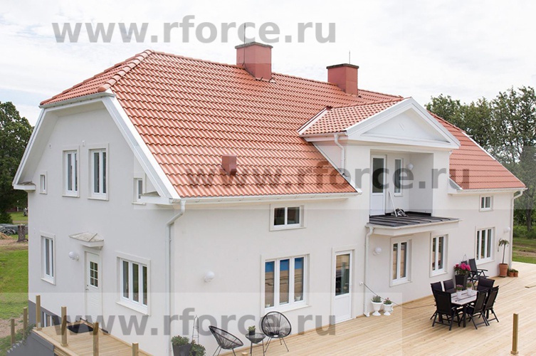 Цементно-песчаная черепица KRIASTAK CLASSIC Кирпично-красный