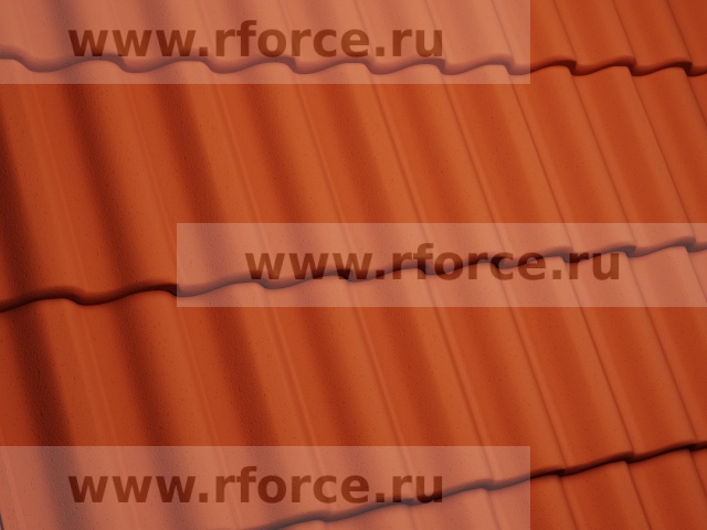 Цементно-песчаная черепица KRIASTAK CLASSIC Кирпично-красный