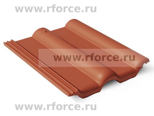 Цементно-песчаная черепица BRAAS Франкфурсткая красный