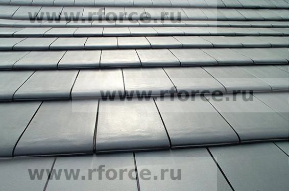 Керамическая черепица Erlus LINEA "высокий" ангоб sintergrau