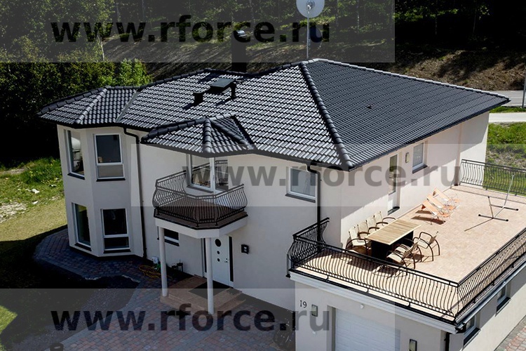 Цементно-песчаная черепица KRIASTAK CLASSIC Антрацит