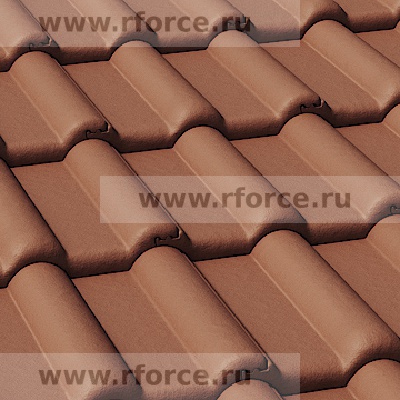 Цементно-песчаная черепица BRAAS Франкфурсткая коричневый