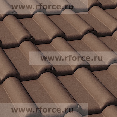 Цементно-песчаная черепица BRAAS Франкфурсткая темно-коричневый