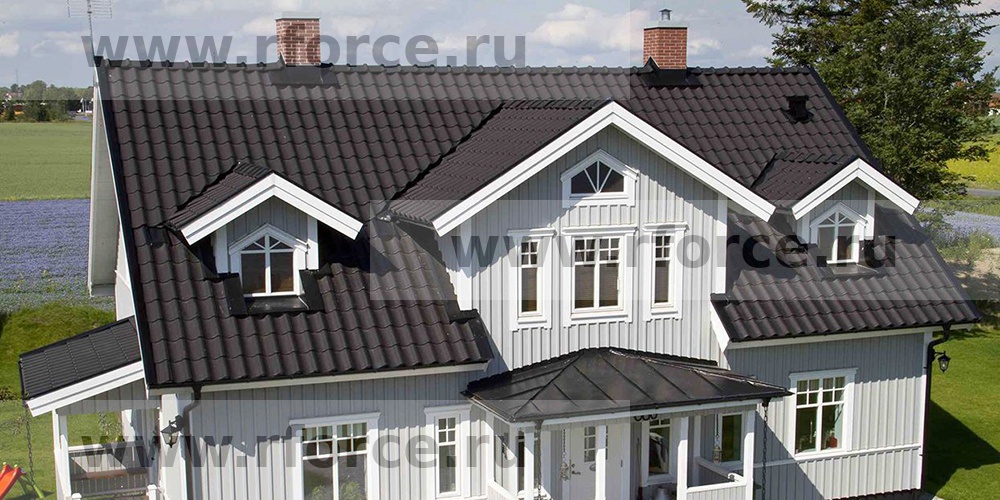 Цементно-песчаная черепица KRIASTAK CLASSIC Черный