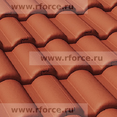 Цементно-песчаная черепица BRAAS Таунус красный