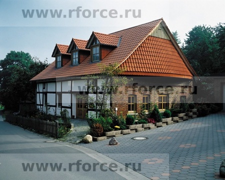 Керамическая черепица CREATON Romano ангоб Nuance naturrot geflamt