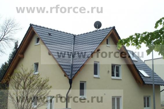Керамическая черепица Erlus FORMA "высокий" ангоб kobaltblau