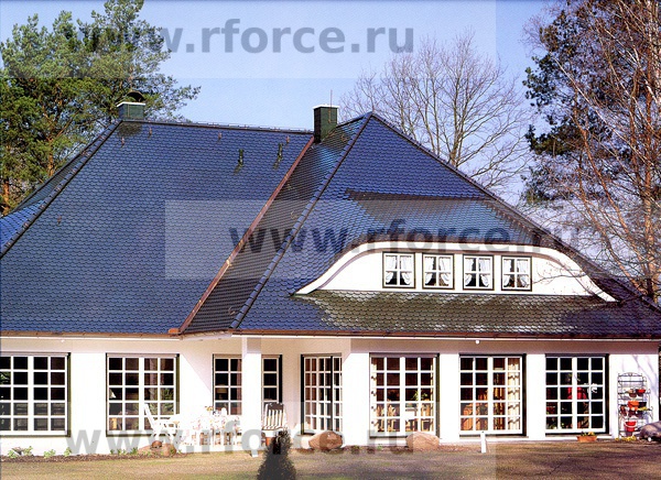 Керамическая черепица CREATON Biber Klassik глазурь Finesse schwarz glasiert