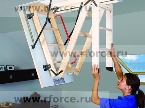 Лестница чердачная FAKRO LWK 70х120х300 см