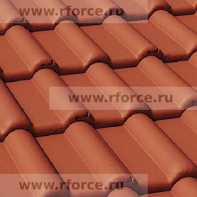 Цементно-песчаная черепица BRAAS Франкфурсткая красный