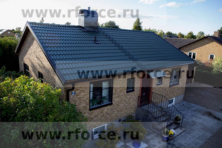 Цементно-песчаная черепица KRIASTAK CLASSIC Антрацит