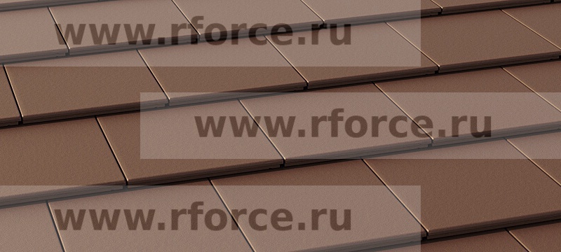Цементно-песчаная черепица BRAAS Эво темно-коричневый