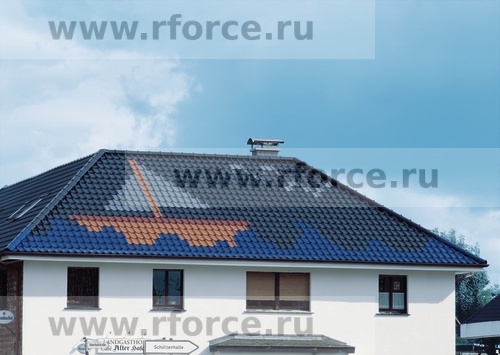 Керамическая черепица CREATON Futura глазурь Noblesse dunkelblau glasiert