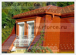 Керамическая черепица CREATON Biber Klassik глазурь Finesse rot glasiert