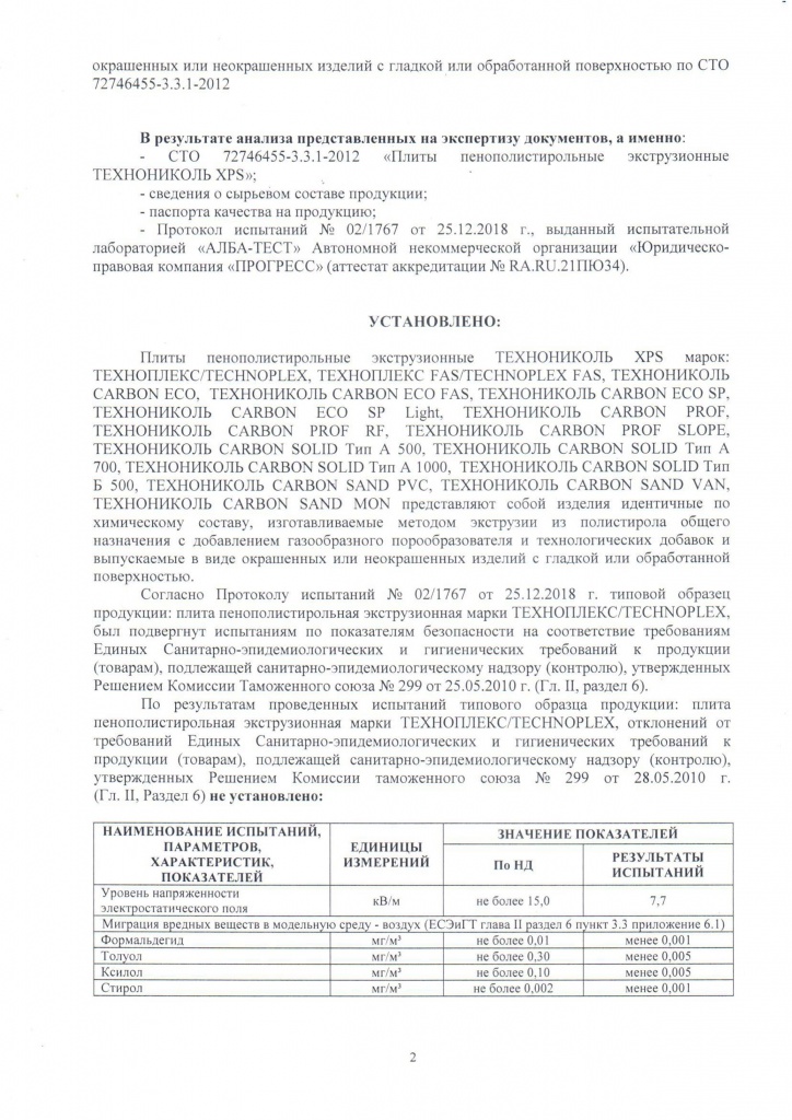 Сан-эпид заключение ТН XPS (2)