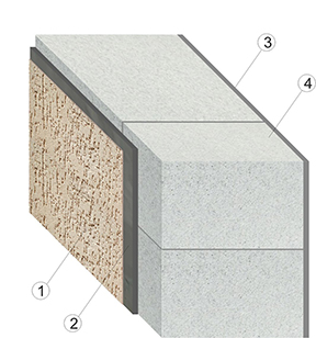 конструкция стены из пеноблоков под декоративную штукатурку